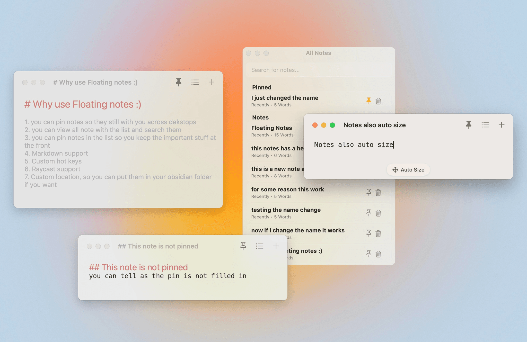 Floating Notes App