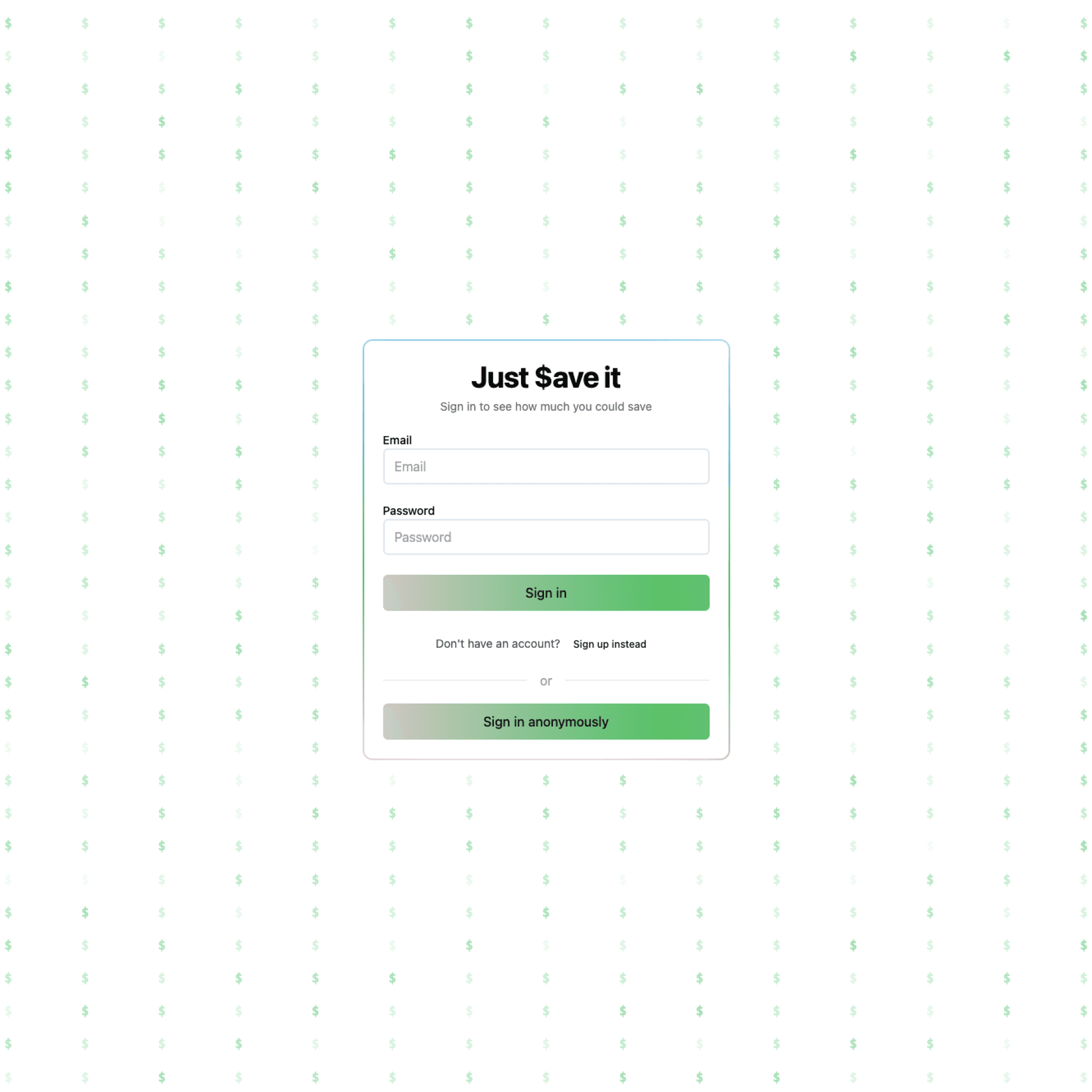 Just $ave It App